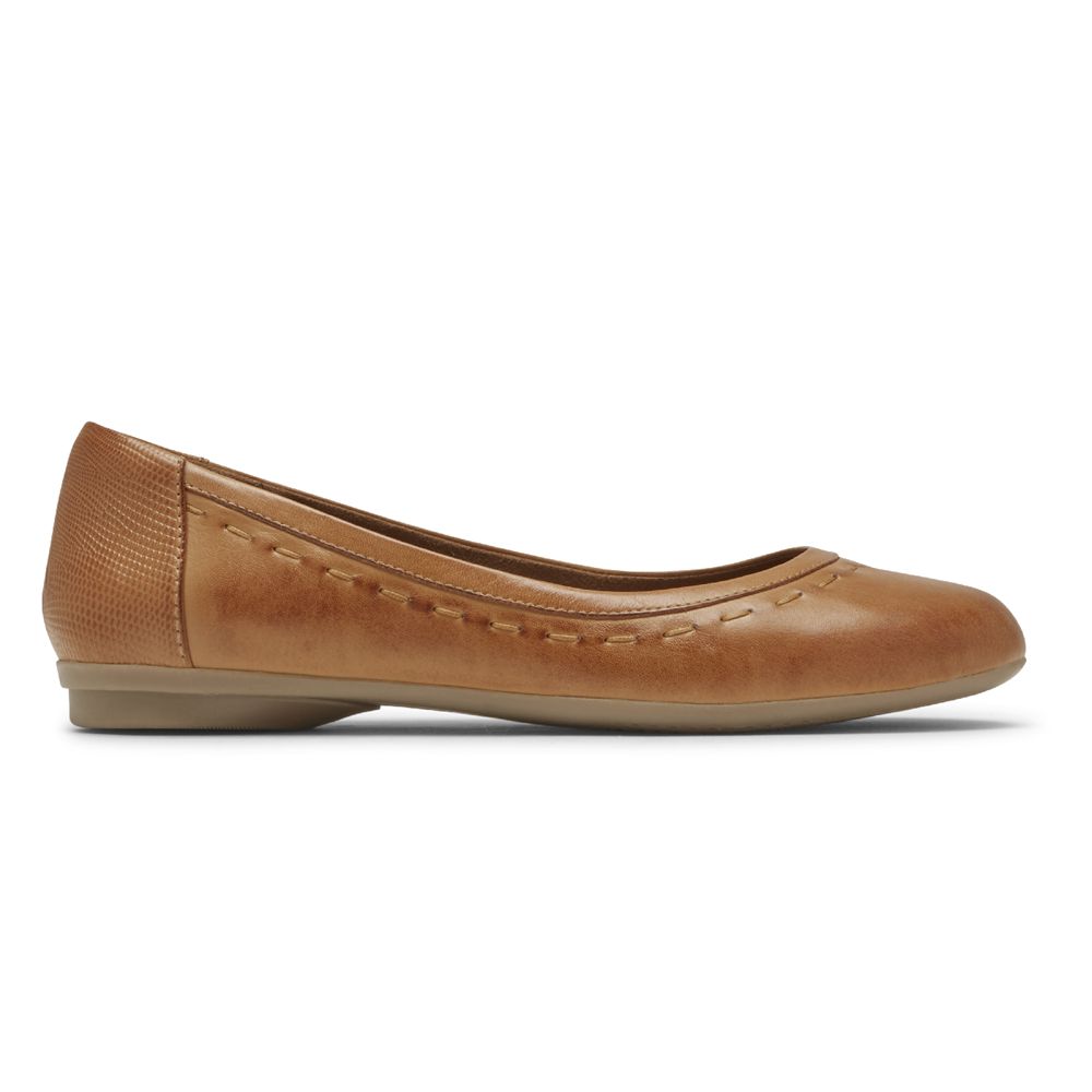 Ballet Mulher Rockport Cobb Hill Maiika Flat Marrom,Portugal EZKDU-3647